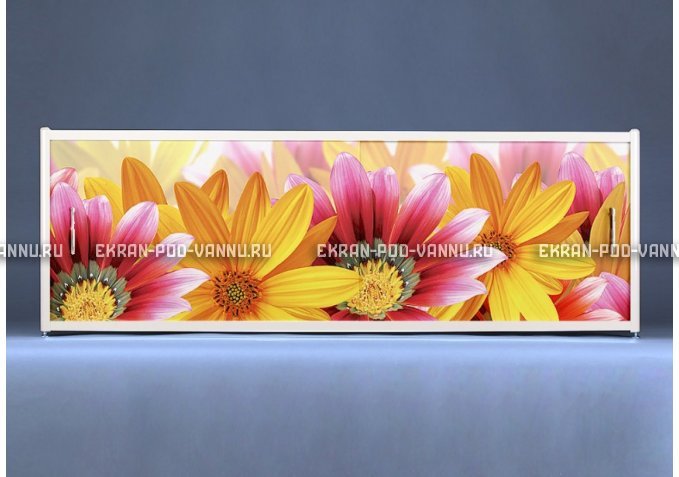 Раздвижной ФОТО экран - Flowers – купить по цене 8500 руб. в интернет-магазине в городе Липецк картинка 1