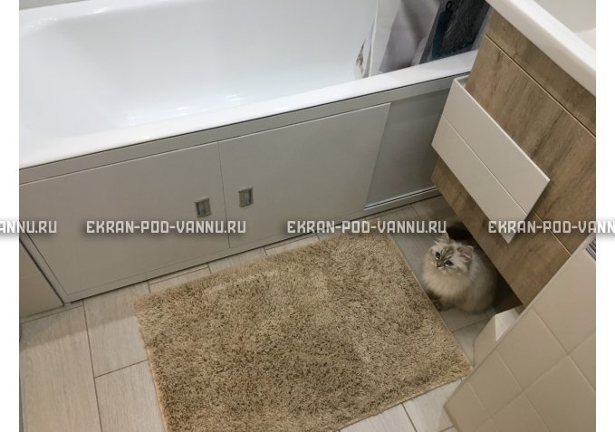 Экран из МДФ EMMY Монро 170 белый в алюминиевой раме – купить по цене 5800 руб. в интернет-магазине в городе Липецк картинка 2