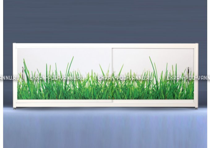 Экран на роликах EUROPLEX Трава – купить по цене 12400 руб. в интернет-магазине в городе Липецк картинка 1
