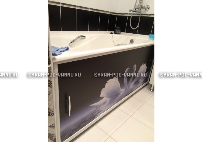 Раздвижной ФОТО экран - Лебеди – купить по цене 8500 руб. в интернет-магазине в городе Липецк картинка 2