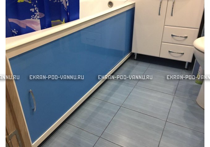 Раздвижной экран EUROPLEX Комфорт голубой – купить по цене 6750 руб. в интернет-магазине в городе Липецк картинка 1