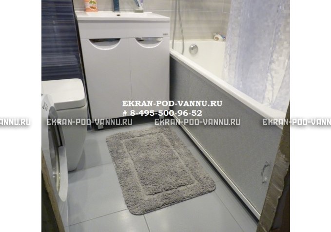 Раздвижной экран EUROPLEX Комфорт Серебро колотый лед – купить по цене 6550 руб. в интернет-магазине в городе Липецк картинка 2