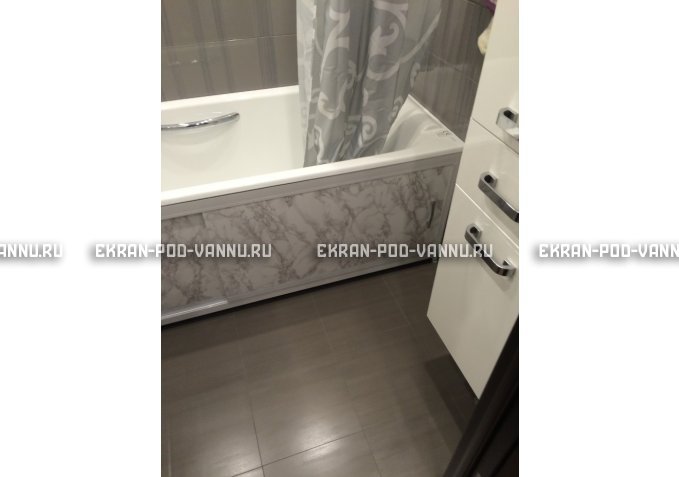 Раздвижной экран EUROPLEX Комфорт серый мрамор – купить по цене 6250 руб. в интернет-магазине в городе Липецк картинка 3