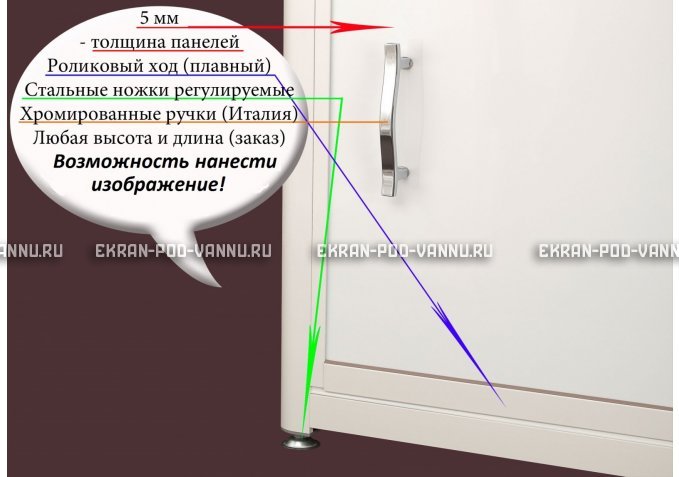Экран на роликах EUROPLEX Орхидея 2 – купить по цене 12400 руб. в интернет-магазине в городе Липецк картинка 2