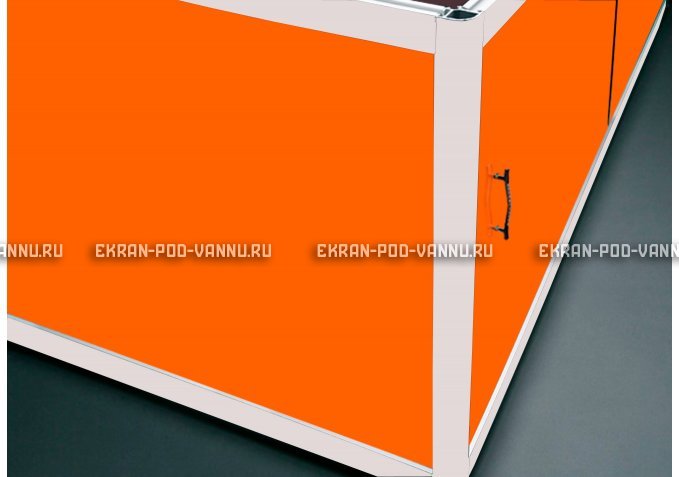 Угловой экран EUROPLEX Комфорт оранжевый – купить по цене 8180 руб. в интернет-магазине в городе Липецк картинка 1