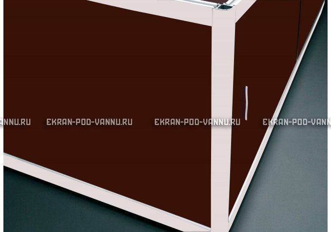 Угловой экран EUROPLEX Комфорт шоколад – купить по цене 8180 руб. в интернет-магазине в городе Липецк картинка 1